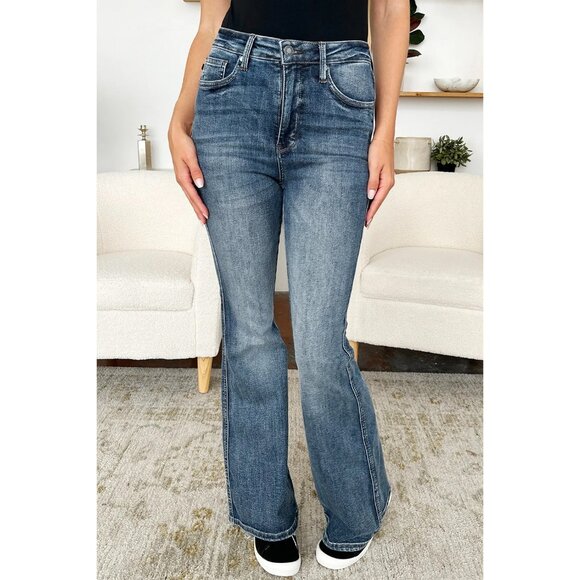 NWT Judy Blue Flare Jeans High Waist Tummy Control, Stretchy, Comfy Fall Fashion - Picture 6 of 12